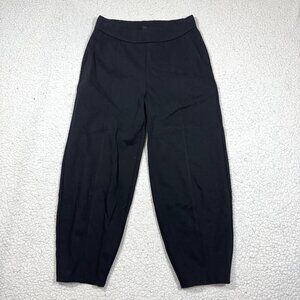 Eileen Fisher Womens Lantern Pant Sz Ps Small Petite Black Pull On Tencel Ponte
